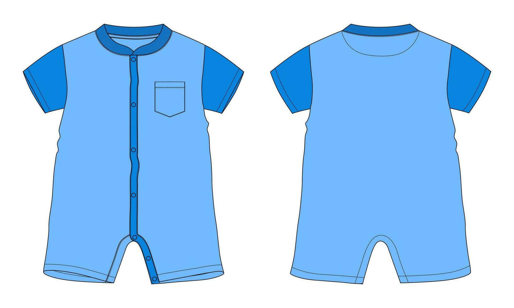 baby bodysuit romper vector illustratie sjabloon voor kinderen