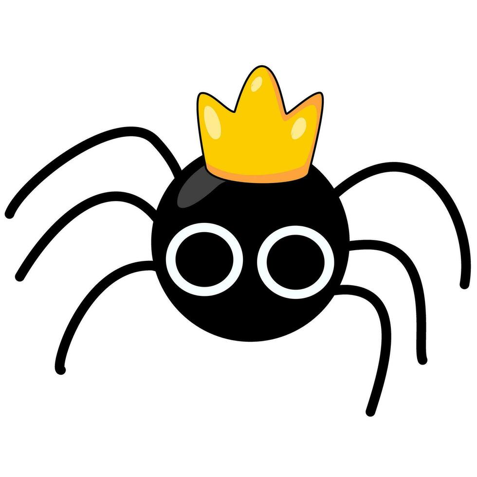 spin met een kroon Aan haar hoofd vector