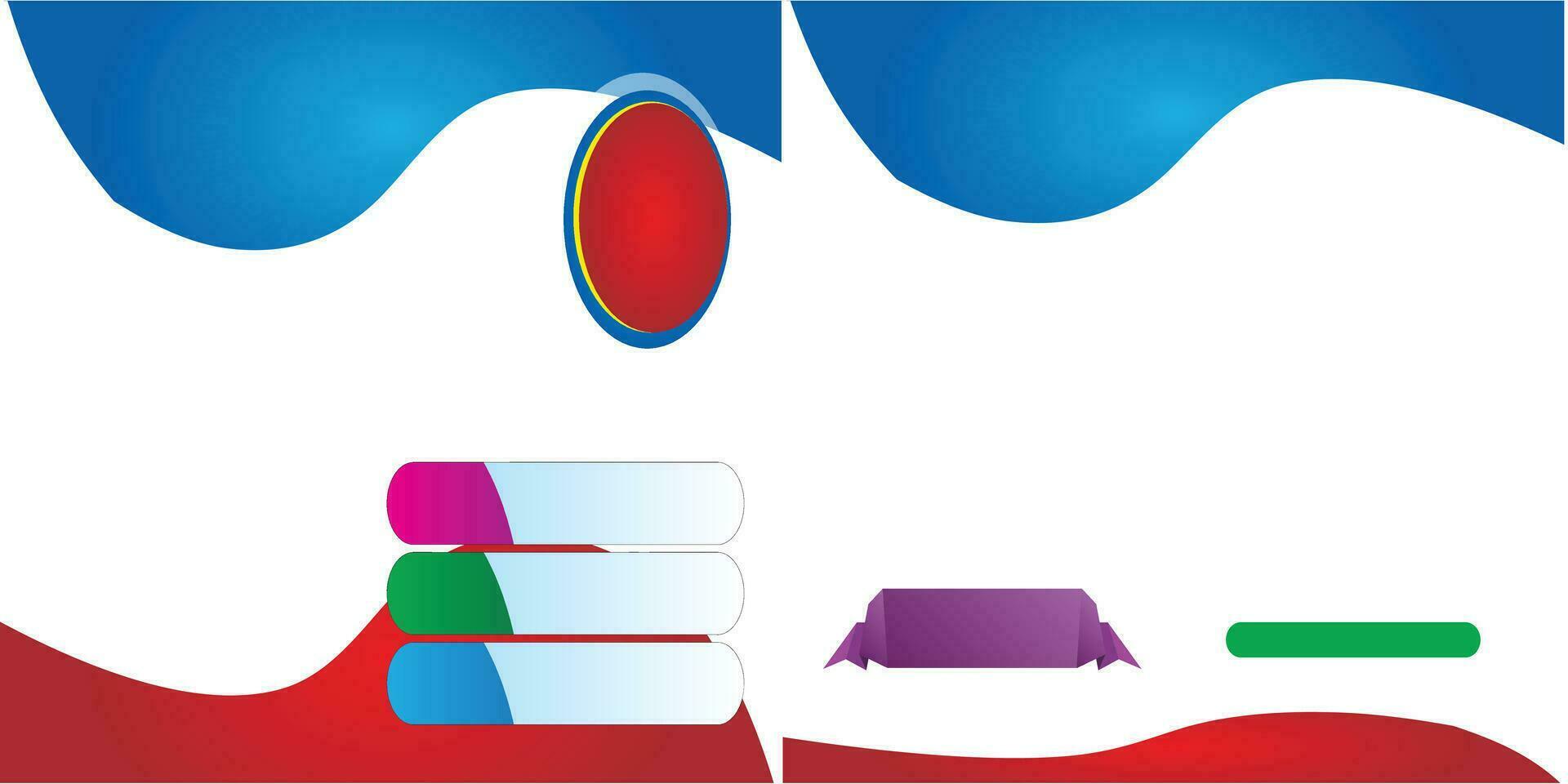 een groep van kleurrijk banners vector