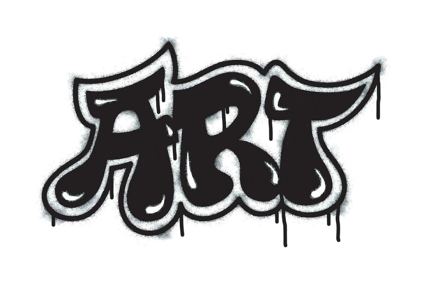 graffiti kunst woord gespoten in zwart Aan wit vector