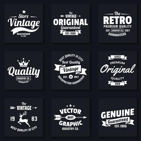 Vintage Retro Vector Logo voor banner