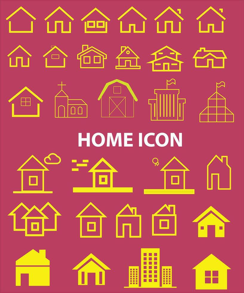 set van dunne lijn iconen van huizen en onroerend goed. overzicht symbool collectie. bewerkbare vectorslag. 256x256 pixel perfect schaalbaar tot 128px, 64px... vector