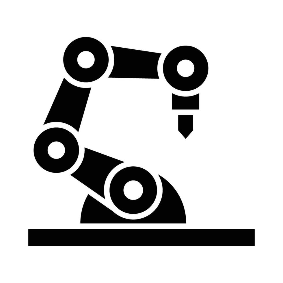 robot arm vector glyph icoon voor persoonlijk en reclame gebruiken.