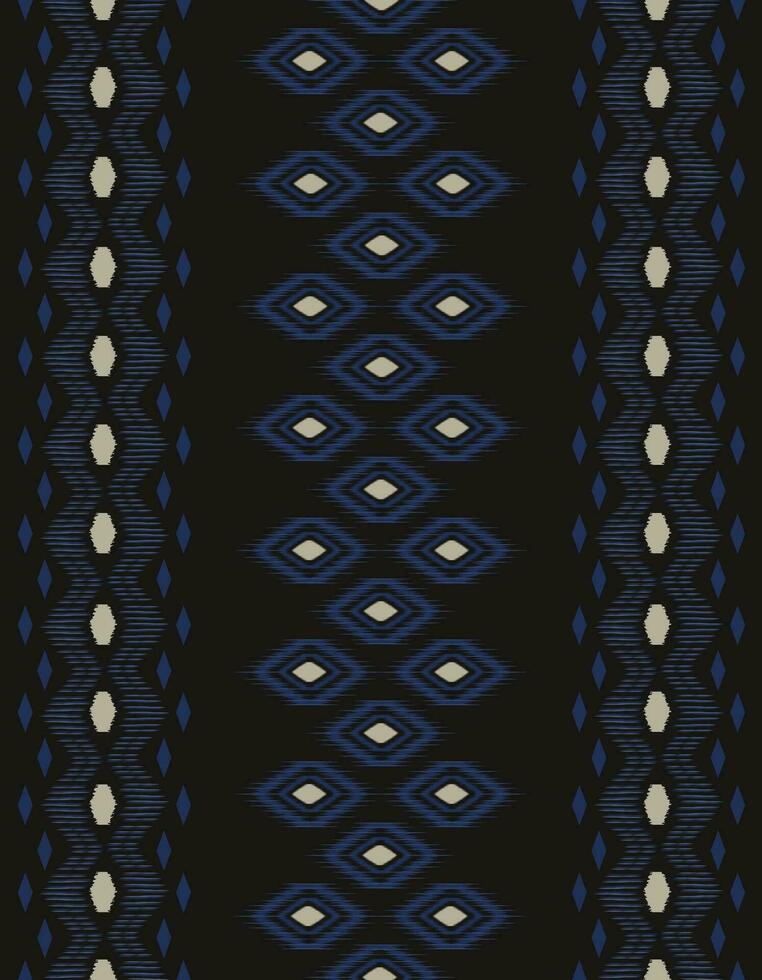 etnisch ikat handwerk patroon abstract vector. vector