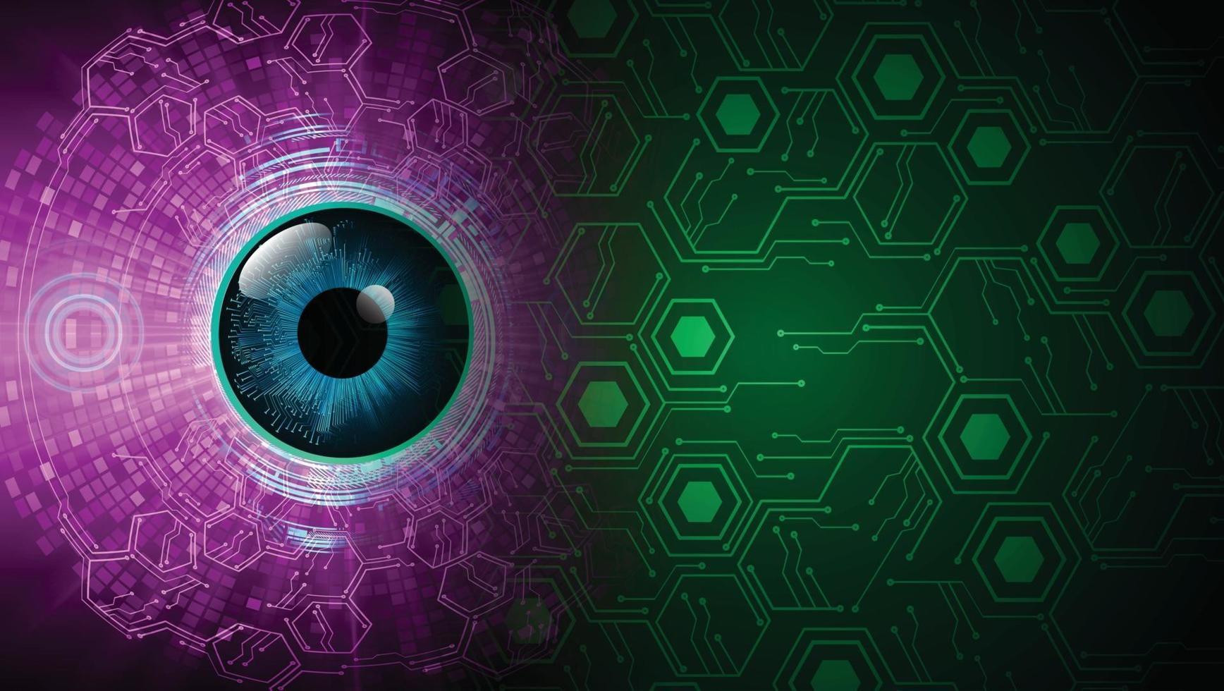 eye cyber circuit toekomstige technologie concept achtergrond vector