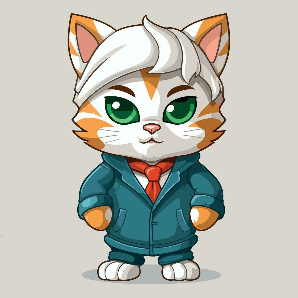 schattig kat karakter tekenfilm vector illustratie
