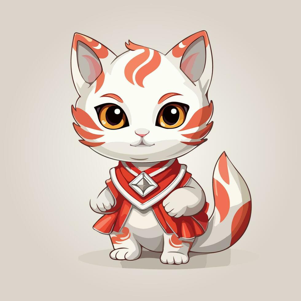 kawaii schattig kat tekenfilm tekens vector geïsoleerd illustratie