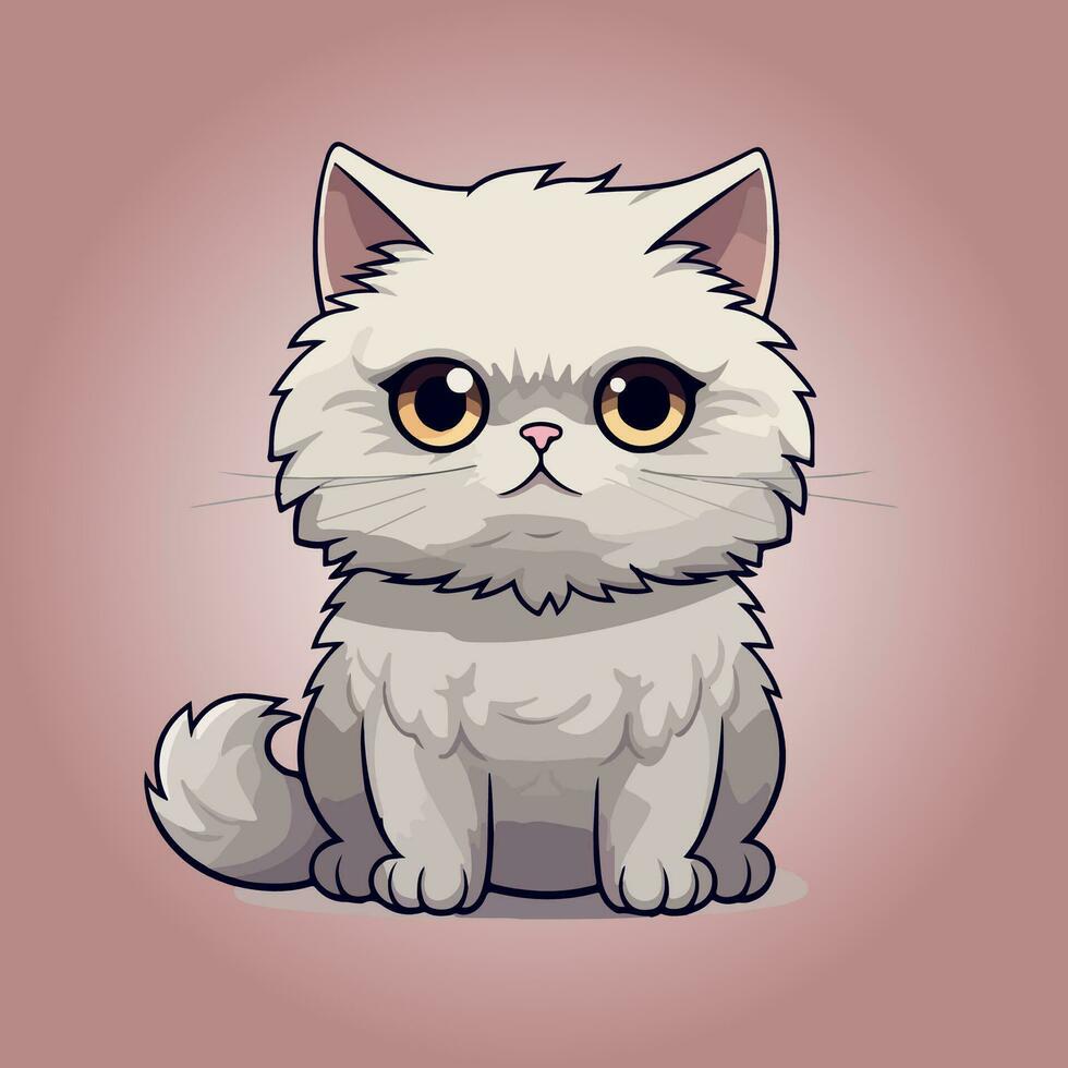 kawaii schattig kat tekenfilm tekens vector illustrtion