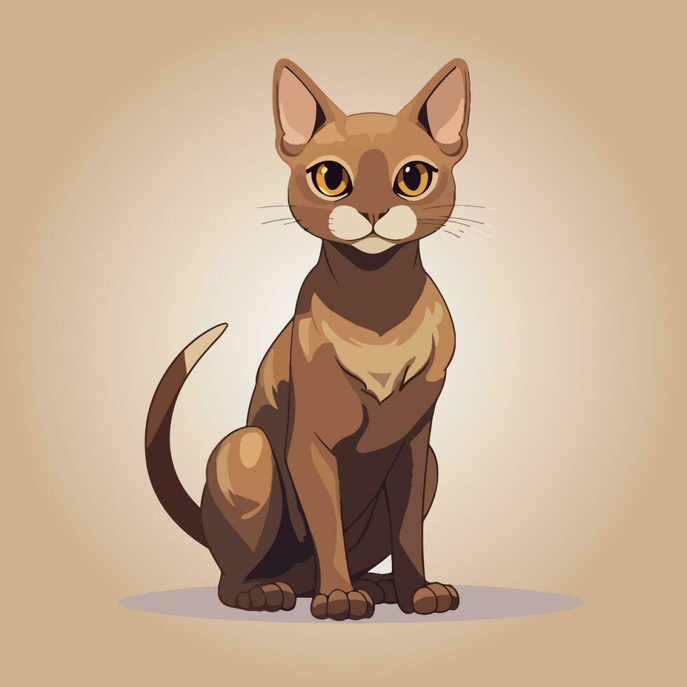 Bengalen kat tekenfilm karakter vector geïsoleerd illustratie