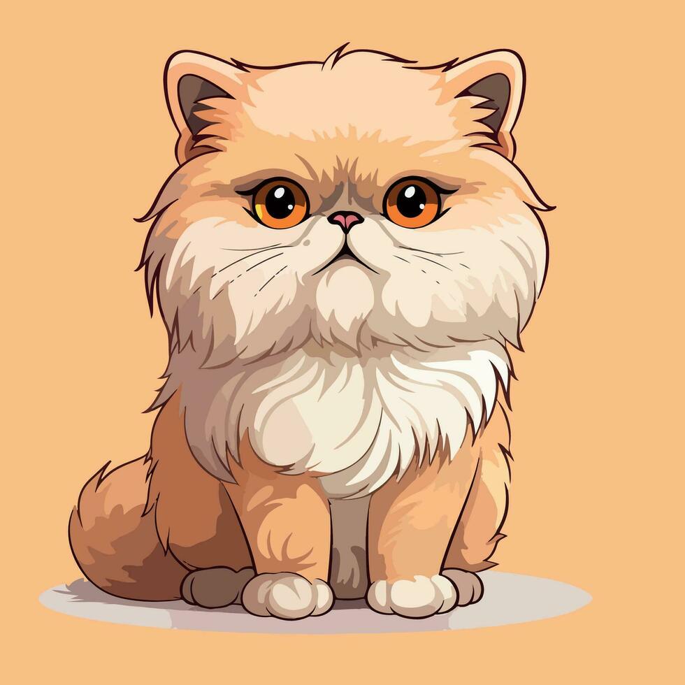 illustratie van schattig kat kawaii chibi stijl tekenfilm tekens vector geïsoleerd