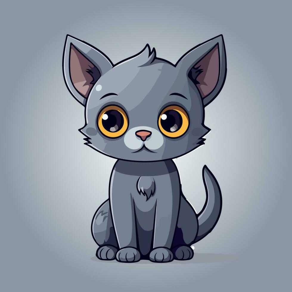 kawaii schattig kat tekenfilm tekens vector geïsoleerd illustratie