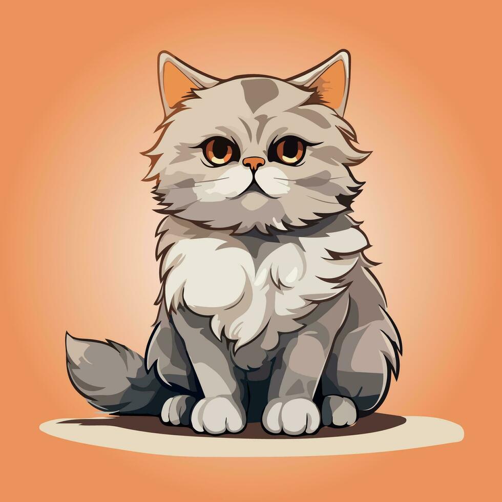 kawaii schattig kat tekenfilm tekens vector geïsoleerd illustratie