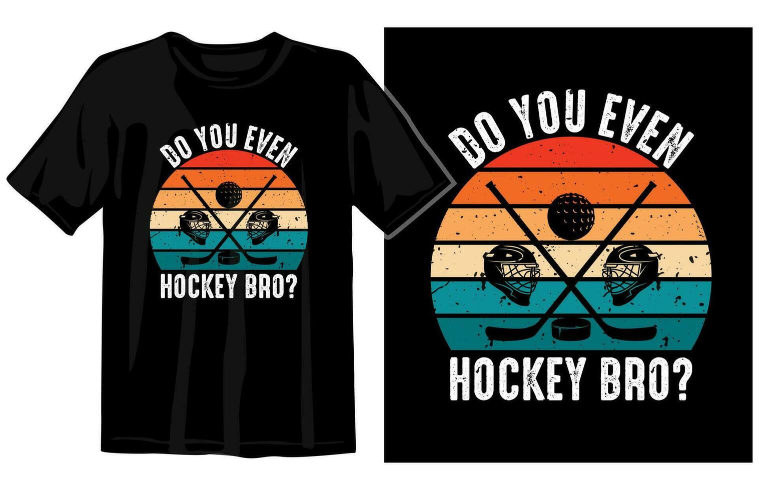 hockey wijnoogst t-shirt ontwerp vector, hockey vector illustratie