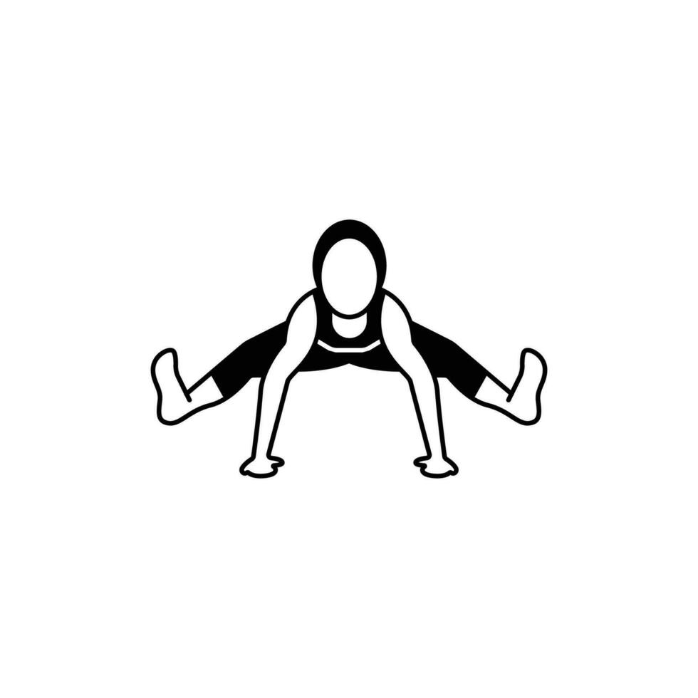 yoga houding icoon. glyph icoon vector