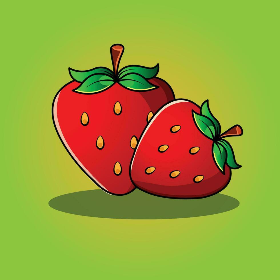 aardbei vectorillustratie vector