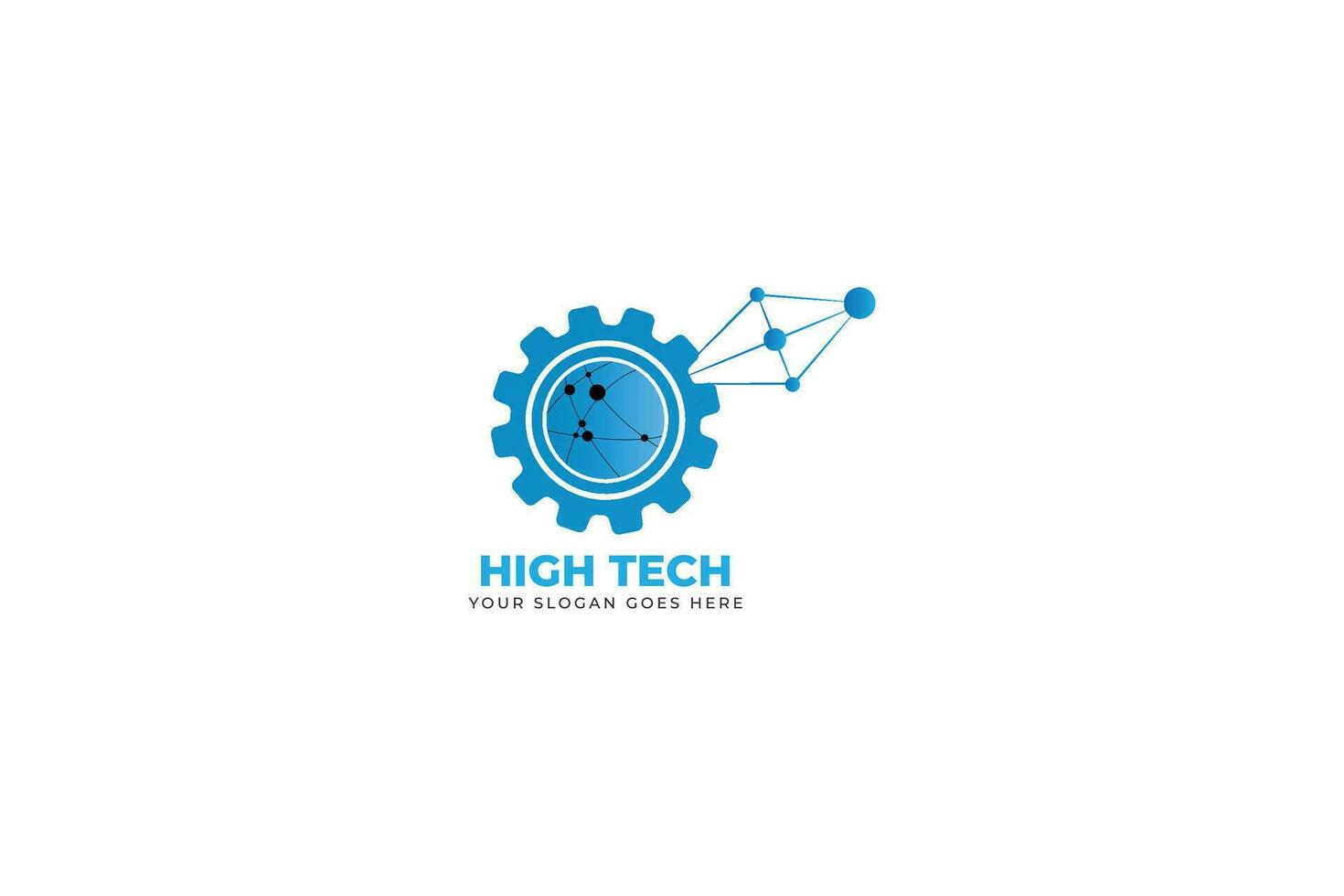 hoog technologie pro logo ontwerp vector