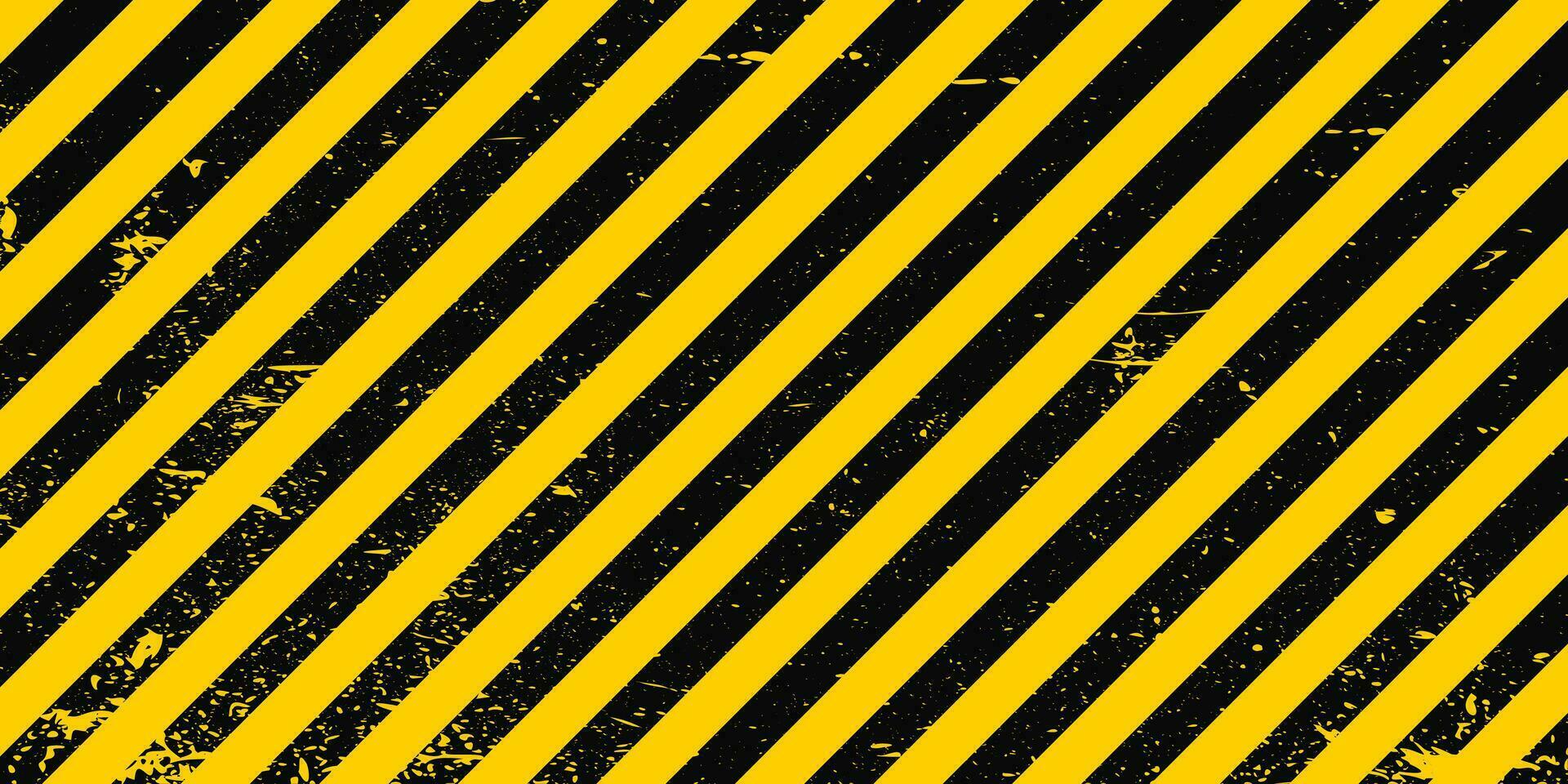 industrieel achtergrond waarschuwing kader grunge geel en zwart diagonaal strepen vector