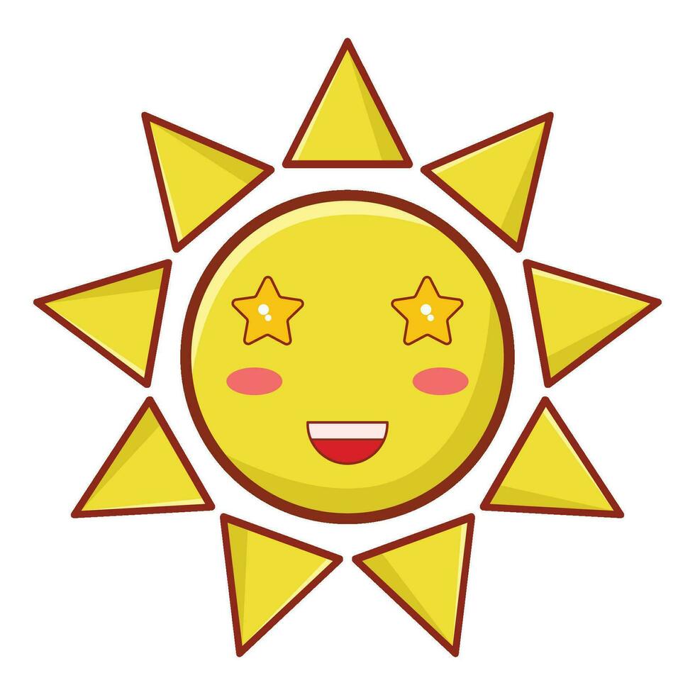 zon tekenfilm vector