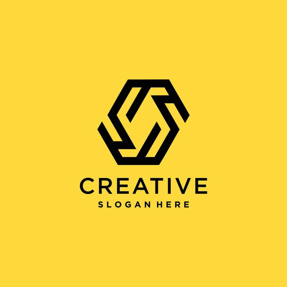 brief s logo ontwerp met modern creatief idee vector