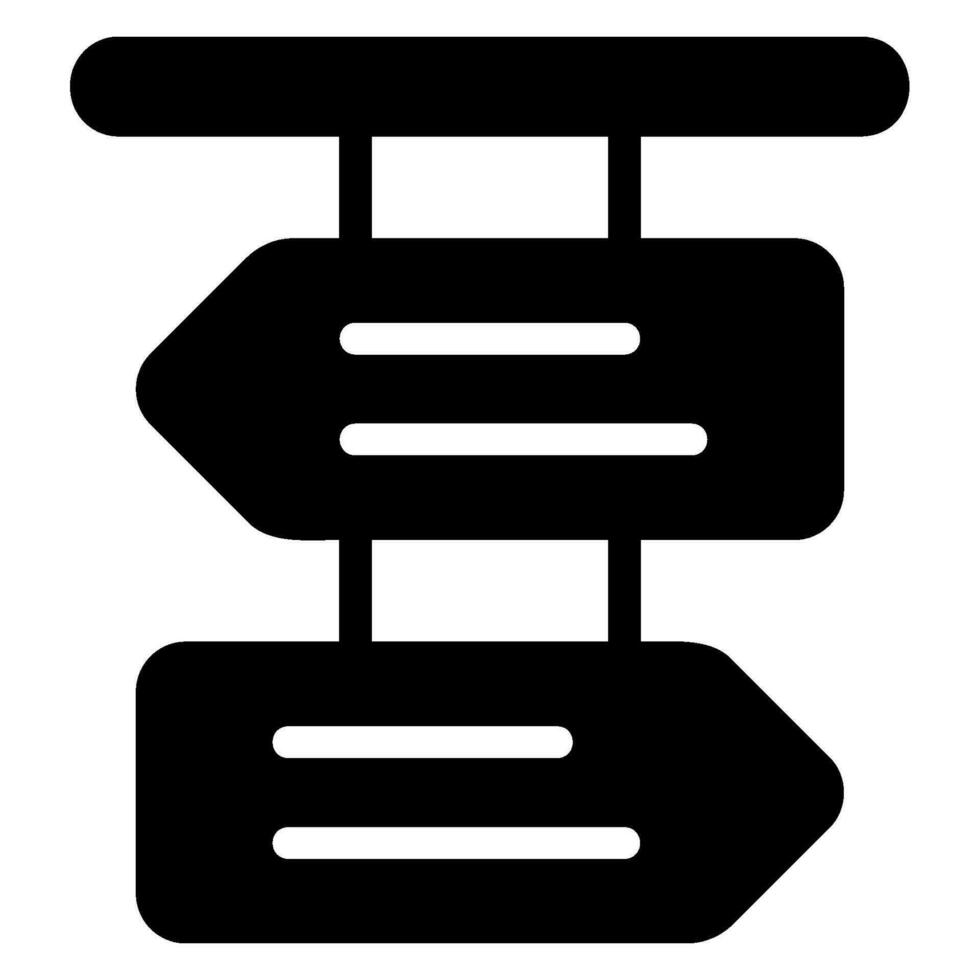 richting teken glyph icon vector