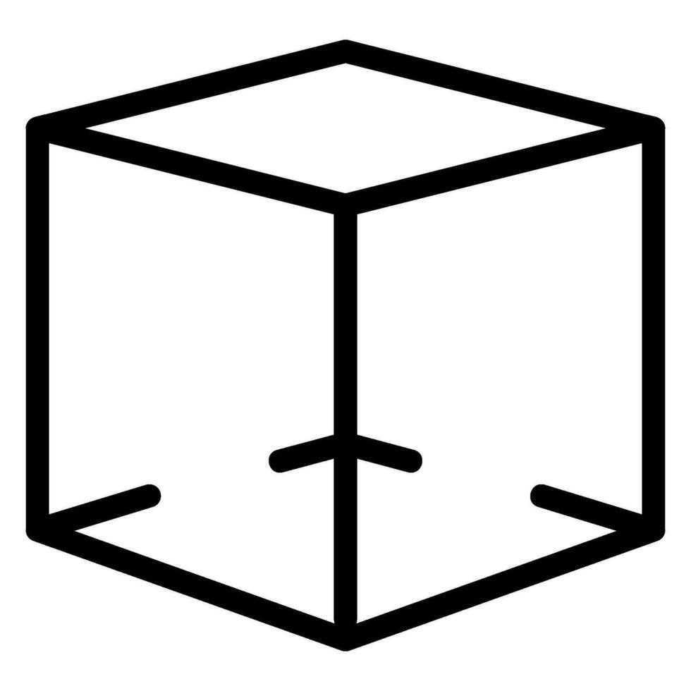 kubus lijn icoon vector