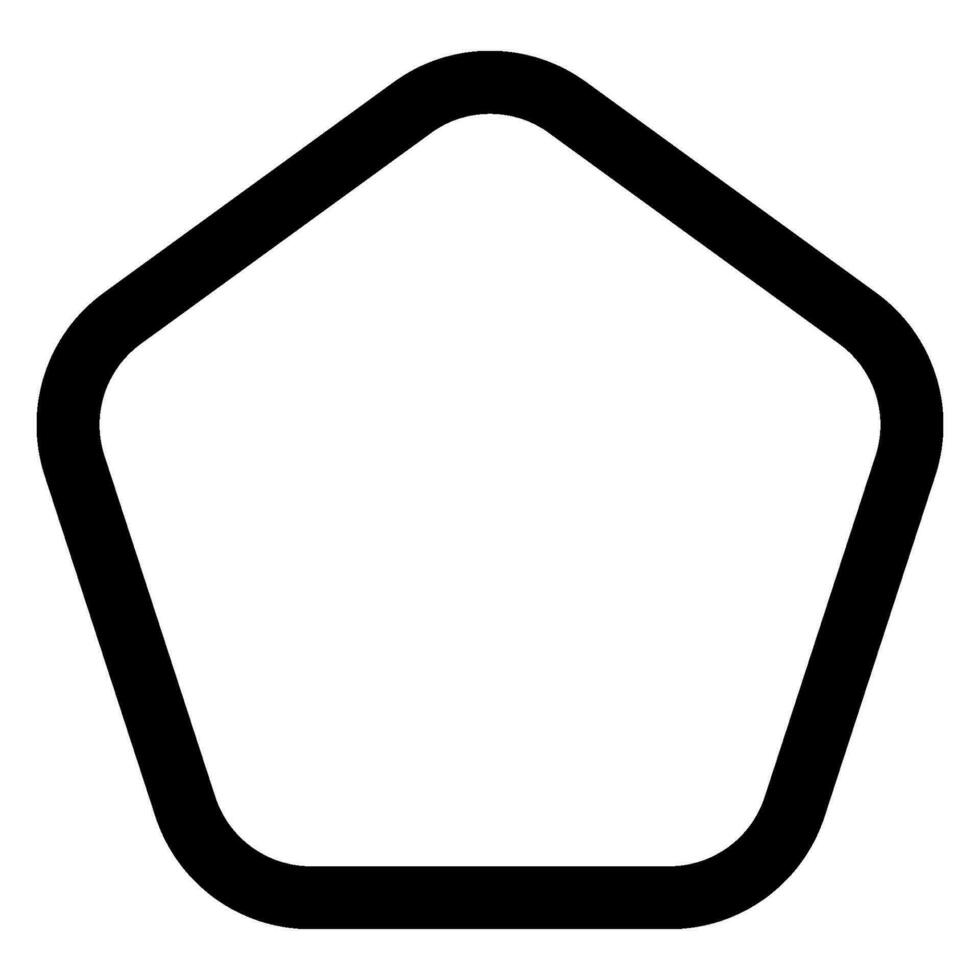 Pentagon glyph icoon vector