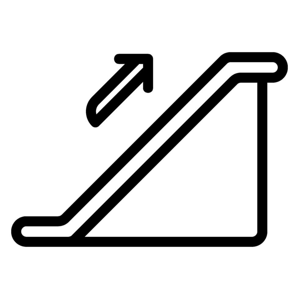 roltrap lijn icoon vector