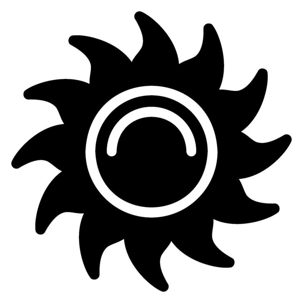 zon glyph icoon vector