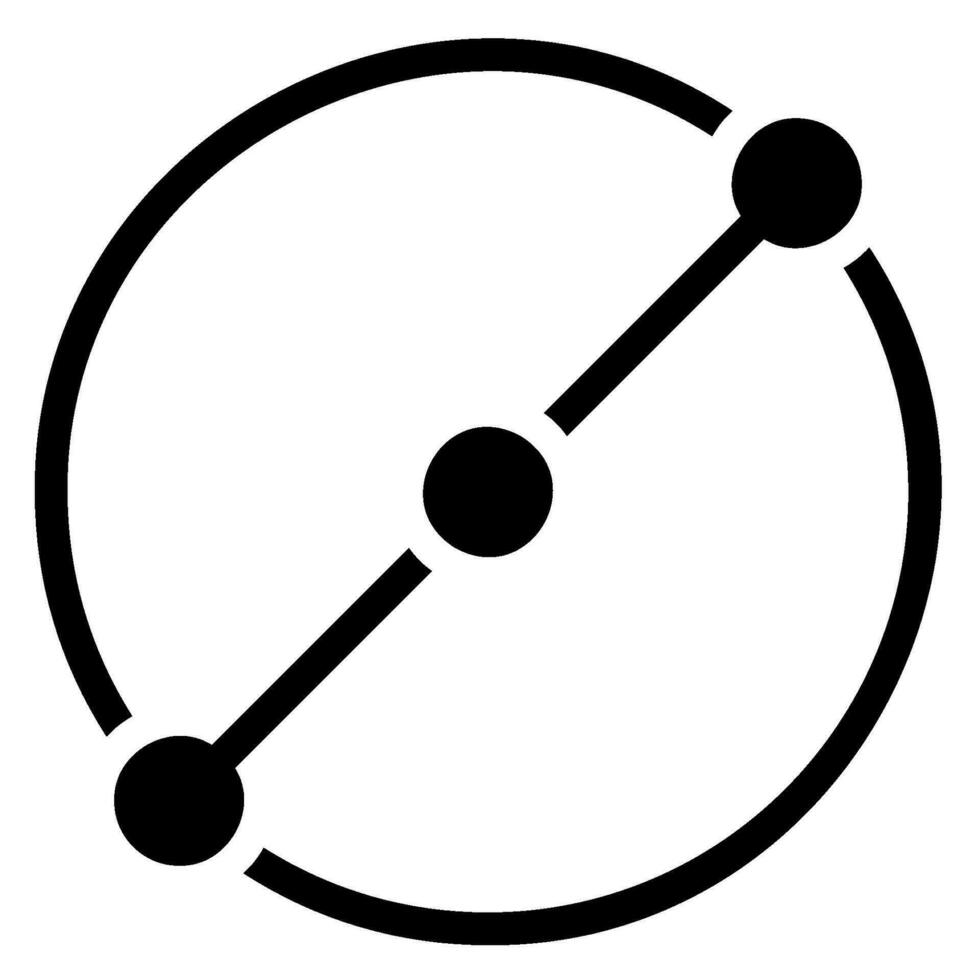 diameter glyph icoon vector