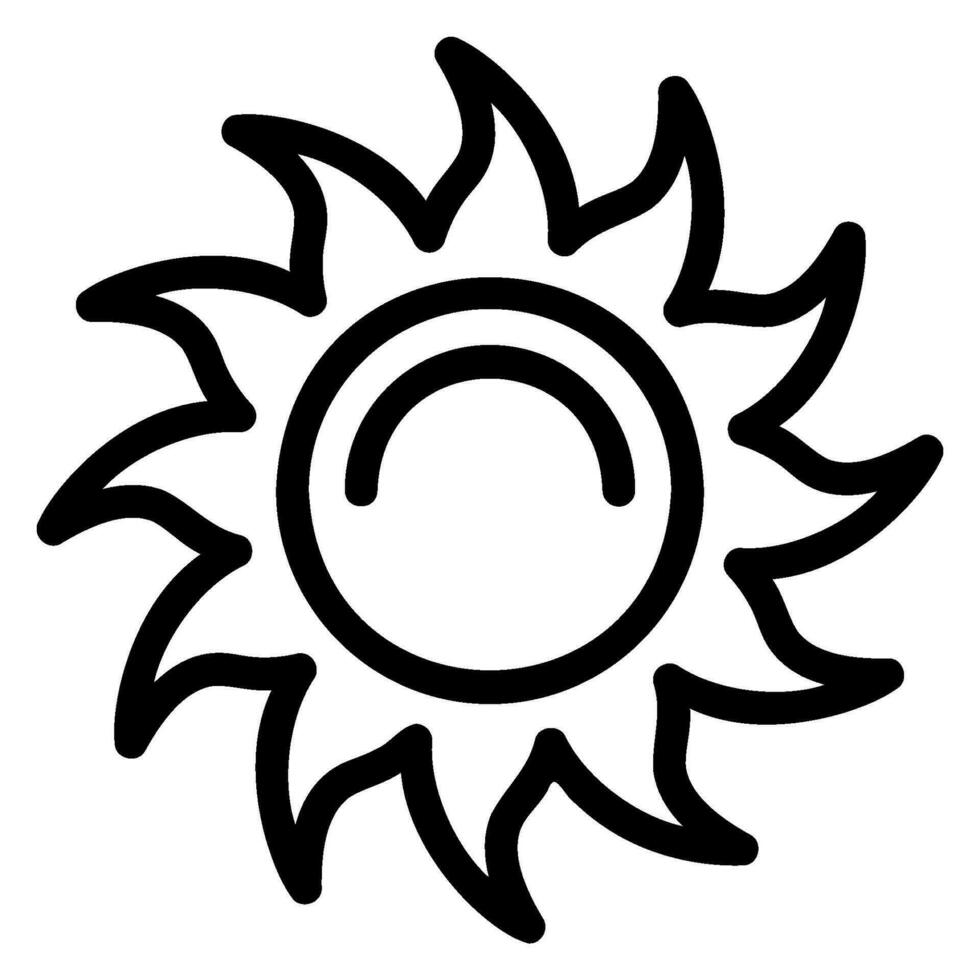 zon lijn icoon vector