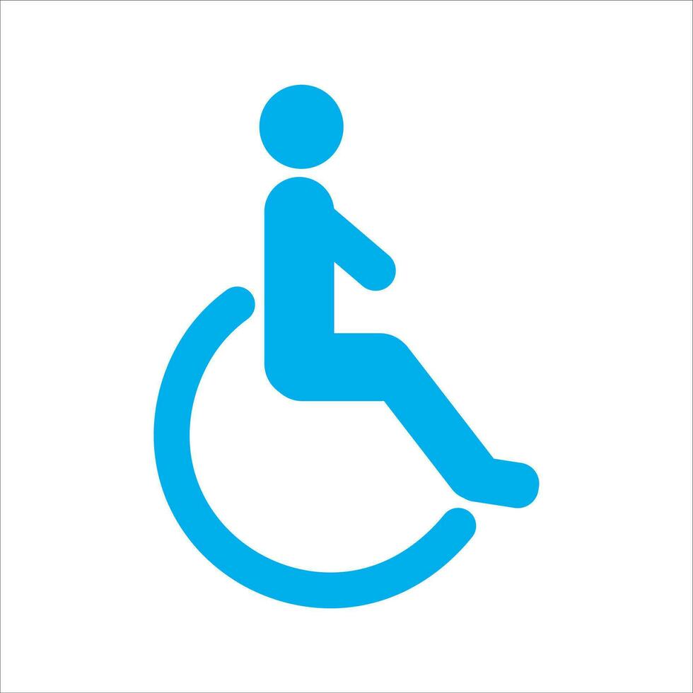 gehandicapt icoon vector illustratie symbool