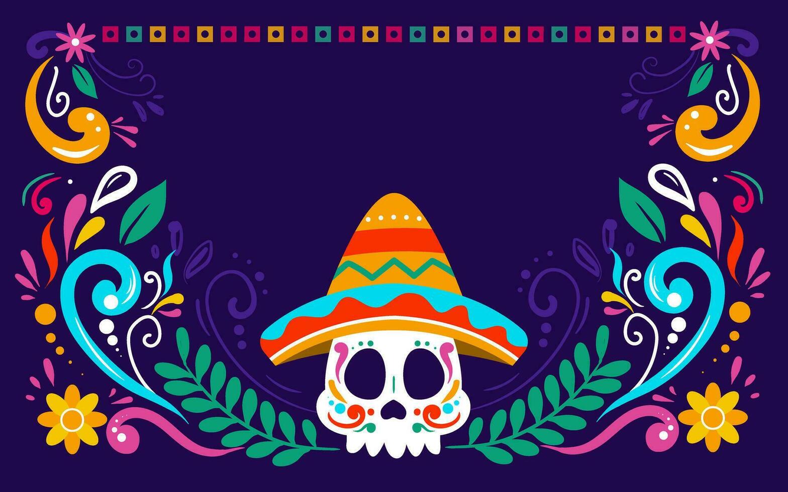 gelukkig dia de Muertos achtergrond vector