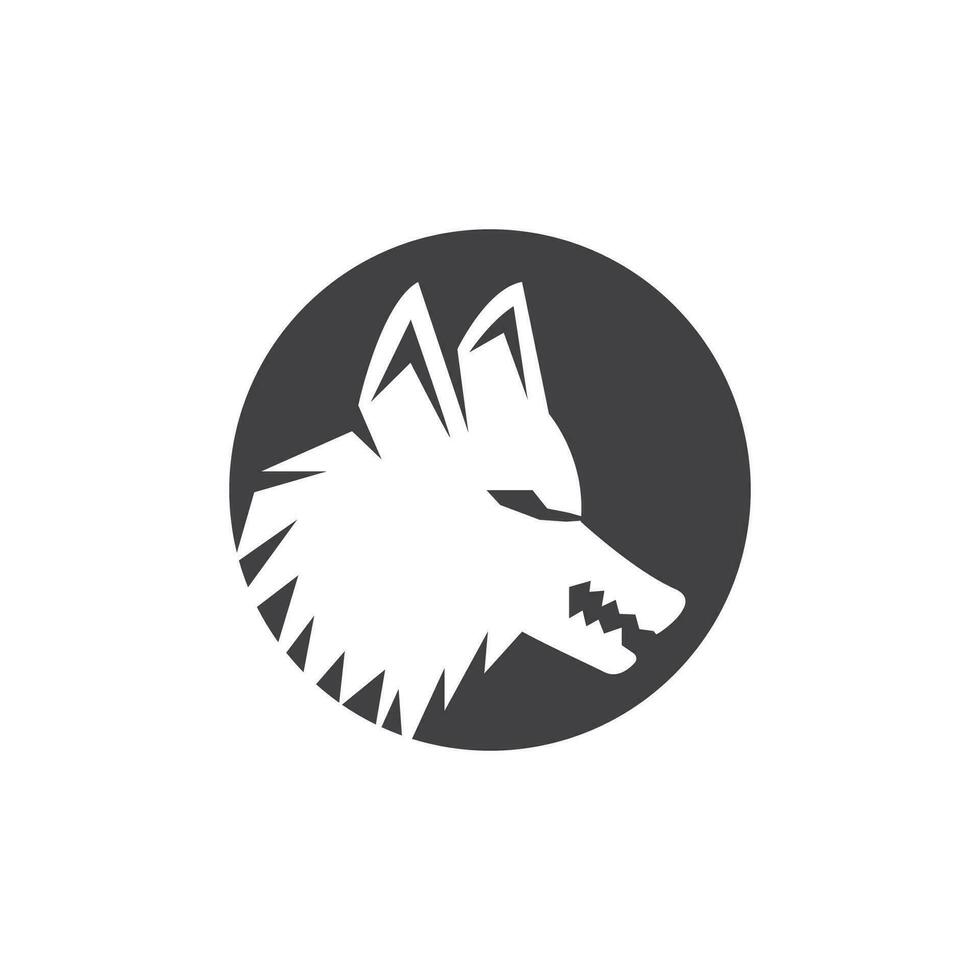wolf silhouet icoon en symbool vector sjabloon illustratie