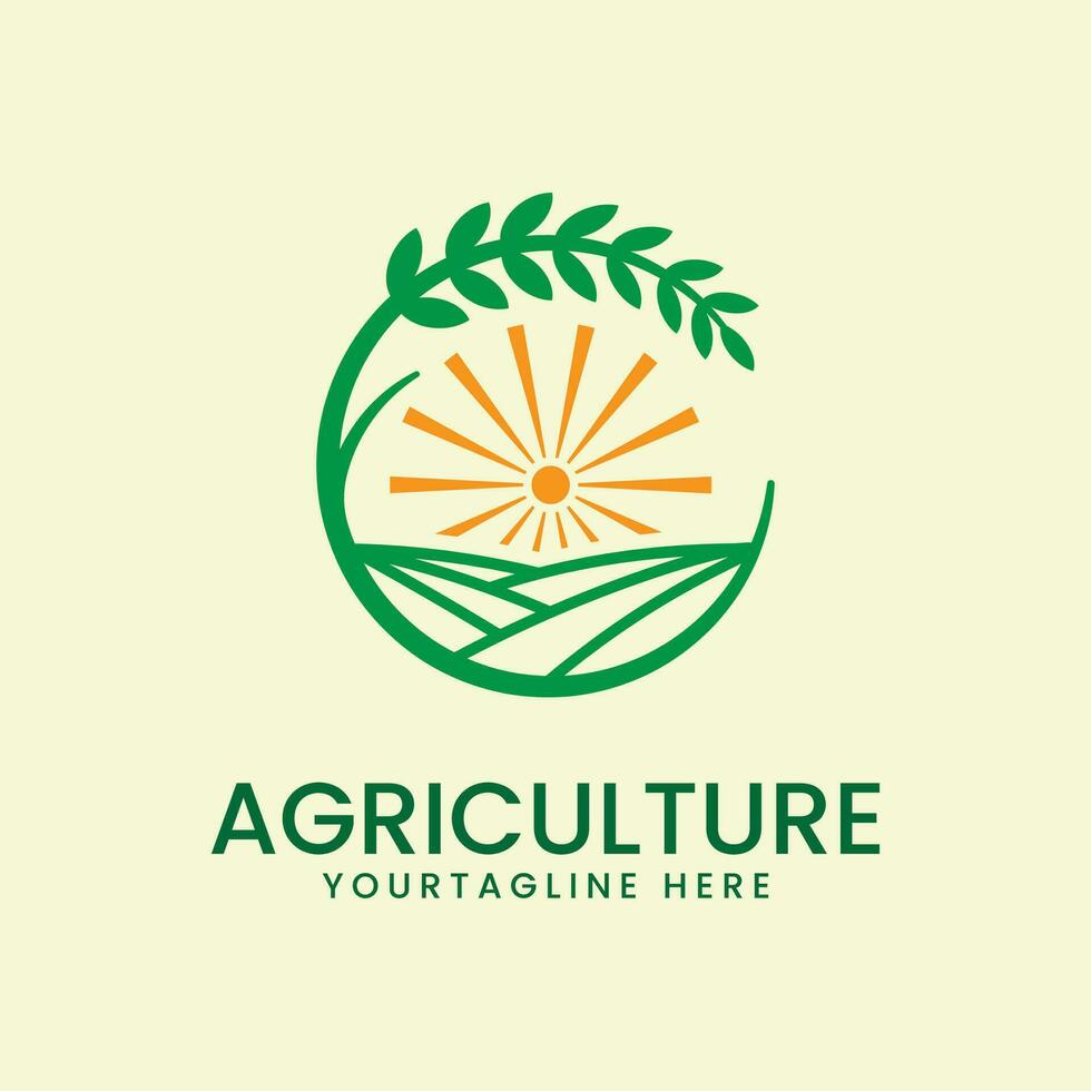 landbouw logo vector illustratie ontwerp