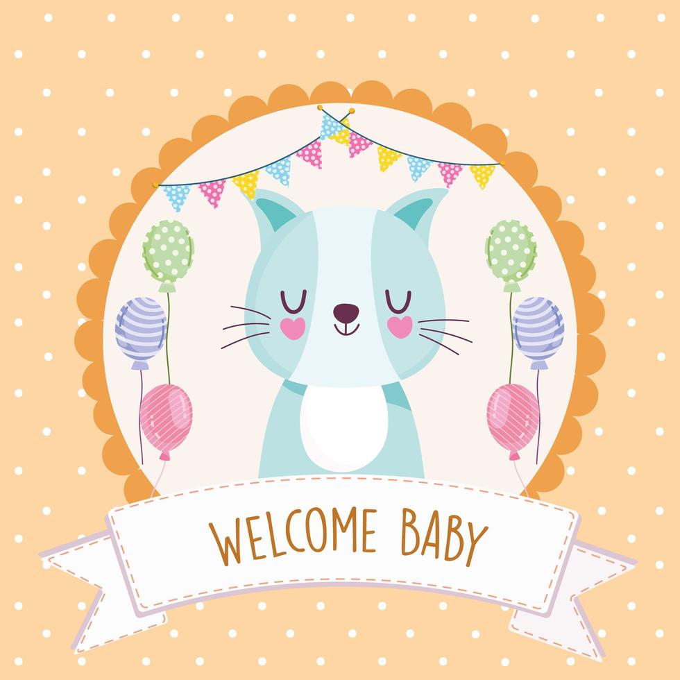 babyshower welkom vector