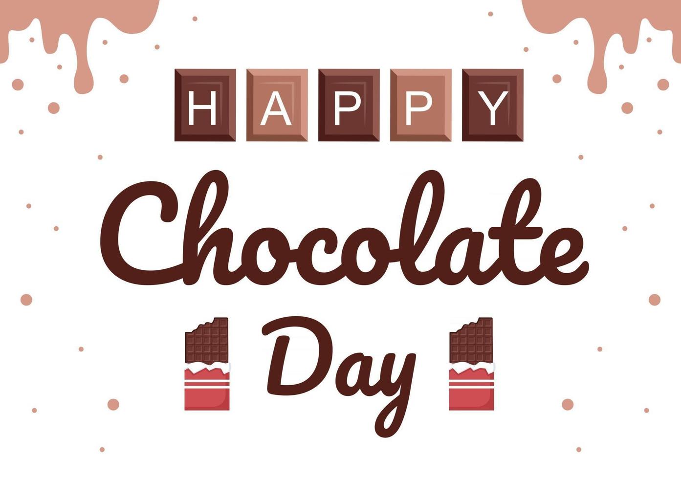 gelukkige chocolade dag viering vector illustratio
