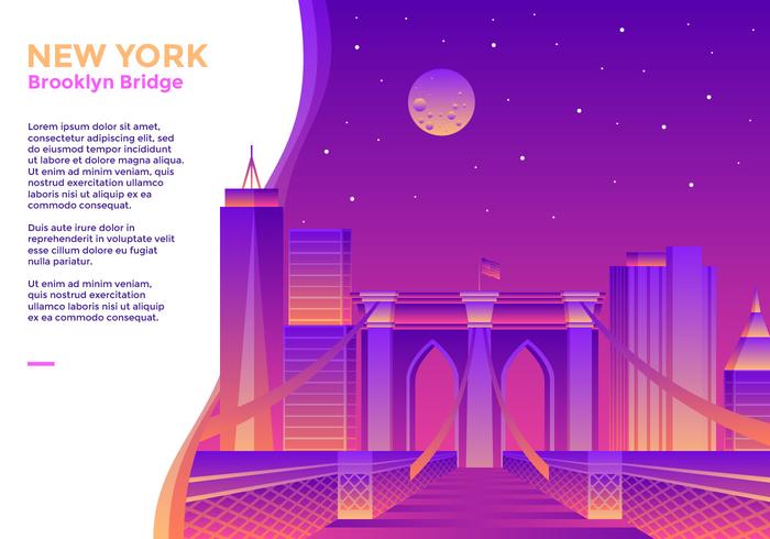 brooklyn bridge new york vector