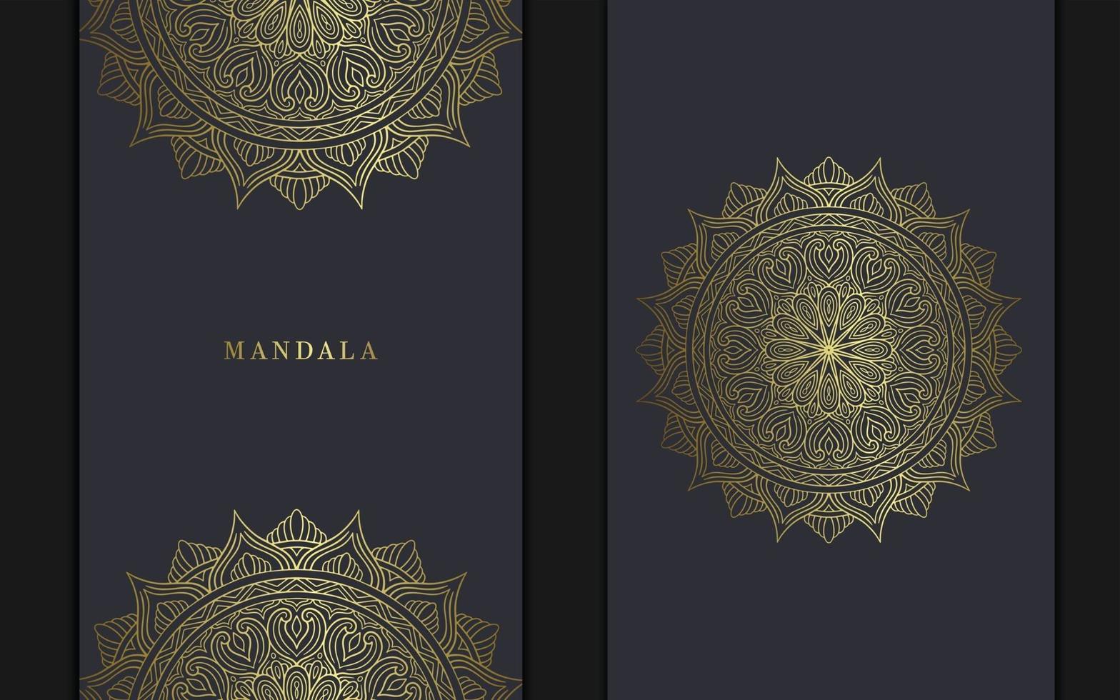 luxe mandala patroon achtergrond met gouden arabesque vector