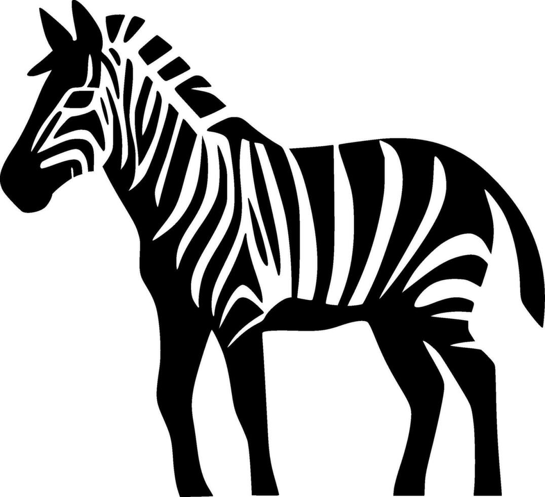zebra - minimalistische en vlak logo - vector illustratie