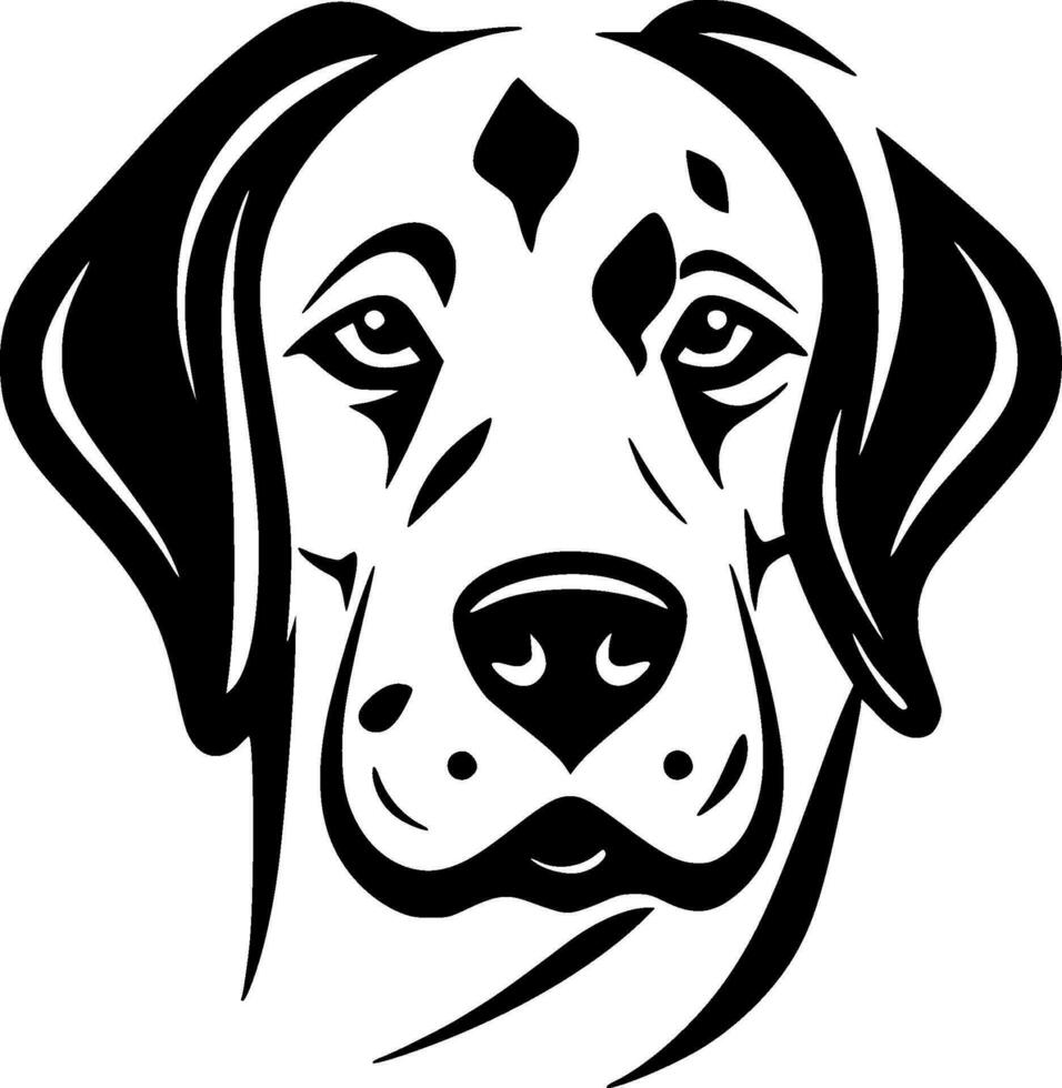 dalmatiër, minimalistische en gemakkelijk silhouet - vector illustratie