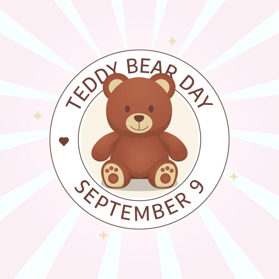 teddy beer dag ontwerp sjabloon mooi zo voor viering. beer vector illustratie. vlak ontwerp. vector eps 10.