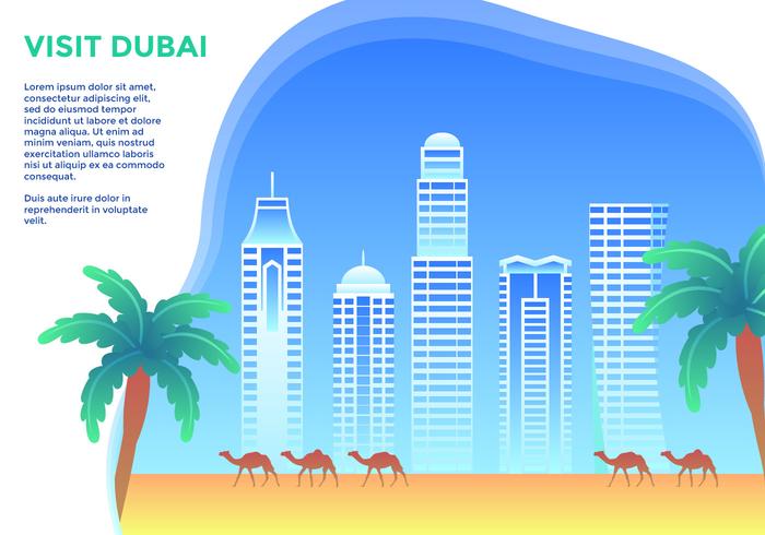 Bezoek Dubai Vector