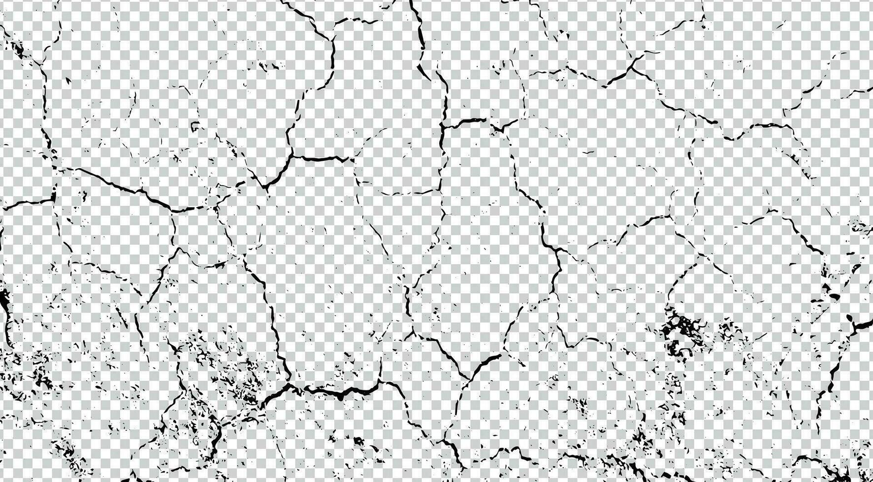 een zwart en wit structuur van een gebarsten muur, grunge, overlay, smerig, spuiten, grunge achtergrond vector