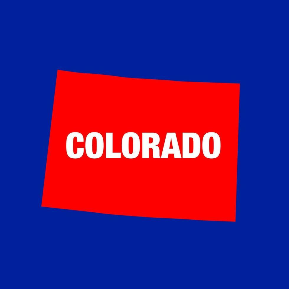 Colorado staat kaart icoon Aan blauw achtergrond. vector