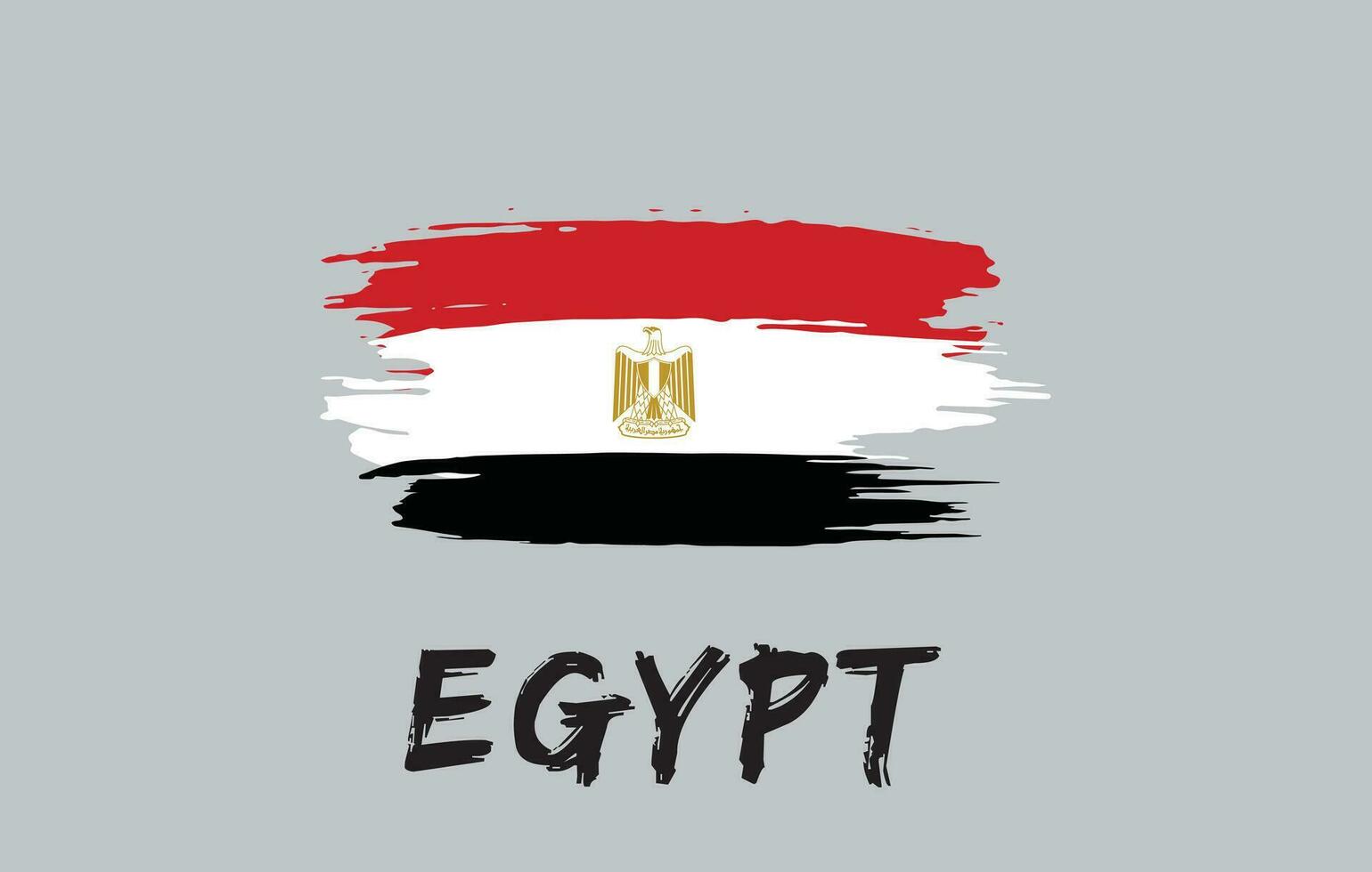 Egypte borstel geschilderd nationaal land vlag geschilderd structuur wit achtergrond nationaal dag of onafhankelijkheid dag ontwerp voor viering vector illustratie