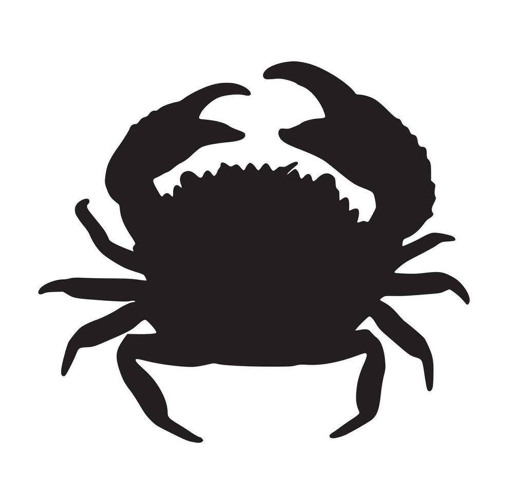 krab silhouet. logo. geïsoleerd krab Aan wit achtergrond vector