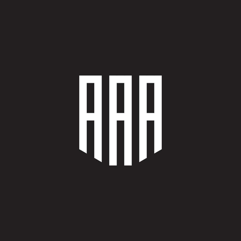 abstract aaa brief logo ontwerp vector sjabloon