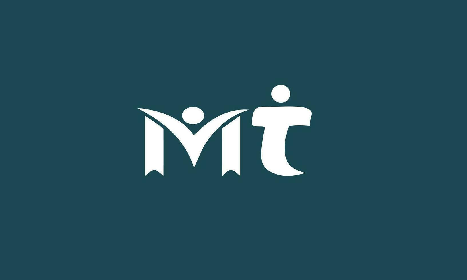 mt tm initialen monogram brief tekst alfabet logo ontwerp vector