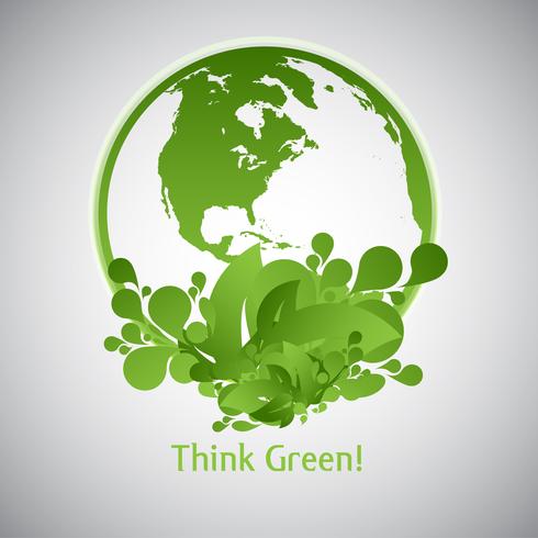 Groene Eco Wereld vector