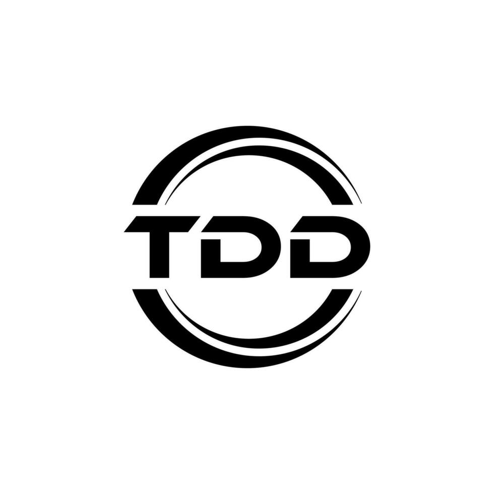 tdd logo ontwerp, inspiratie voor een uniek identiteit. modern elegantie en creatief ontwerp. watermerk uw succes met de opvallend deze logo. vector
